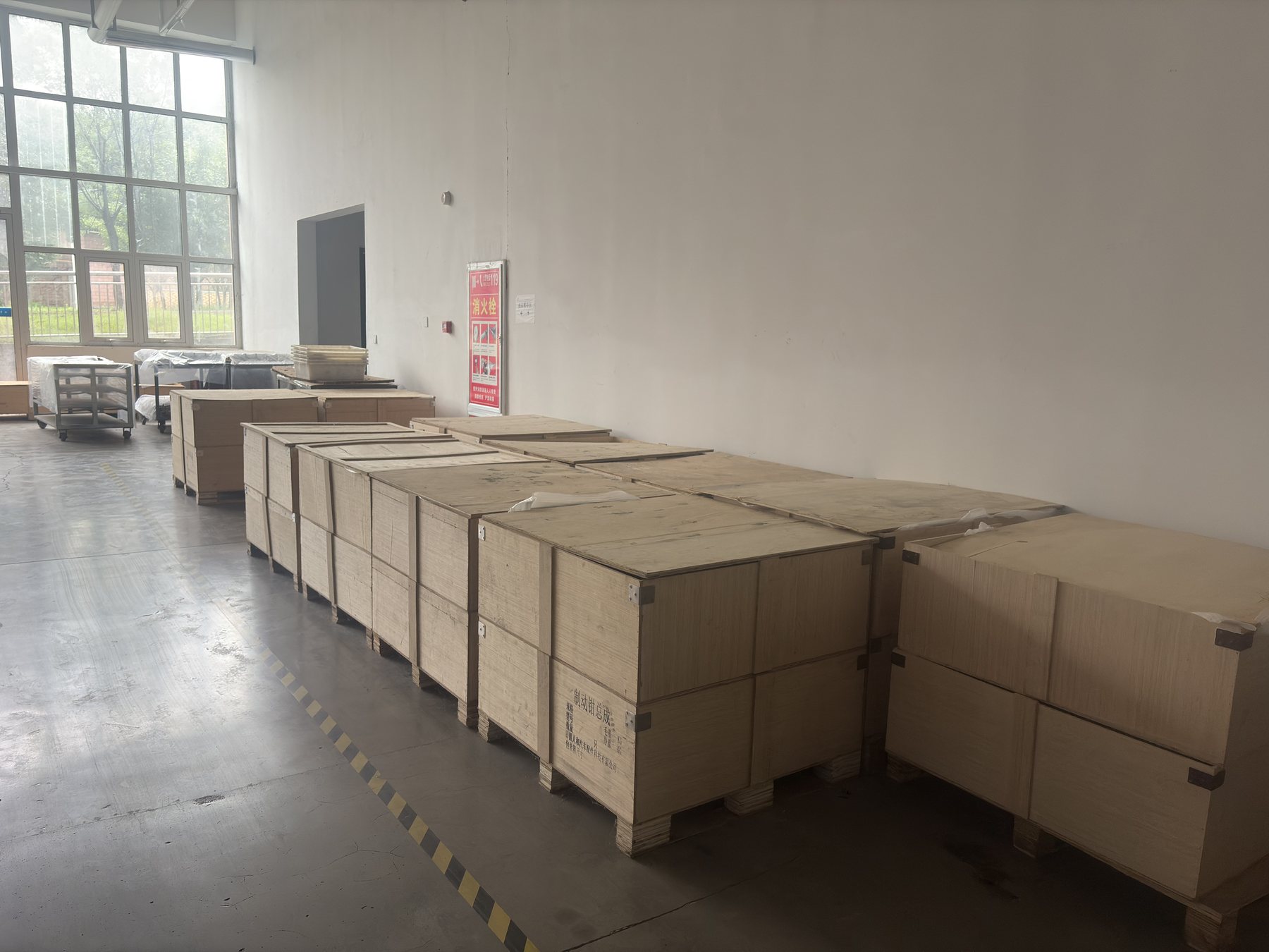 Export wooden crates for brake parts shipments