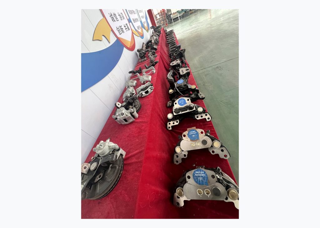 Complete brake products red table display for supplier range review