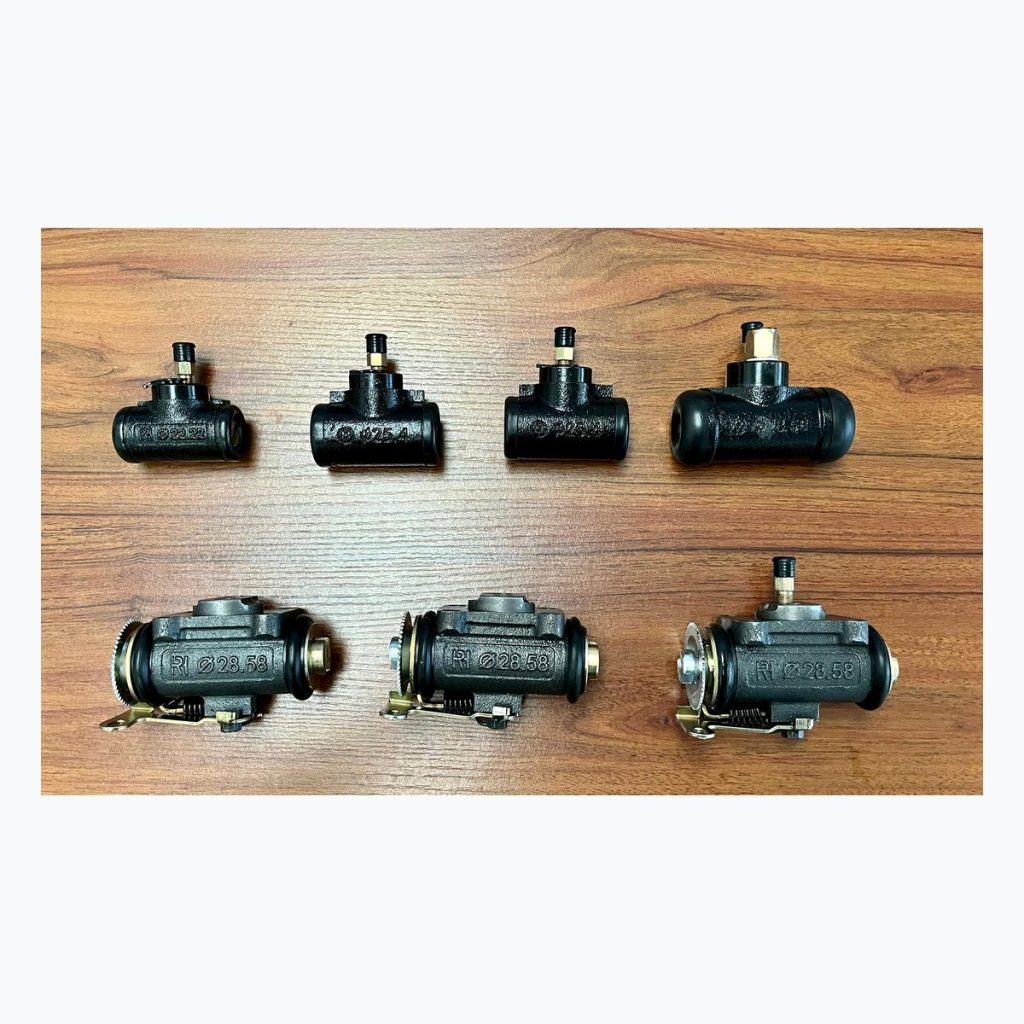 Complete brake wheel cylinder set for drum brake repair programs