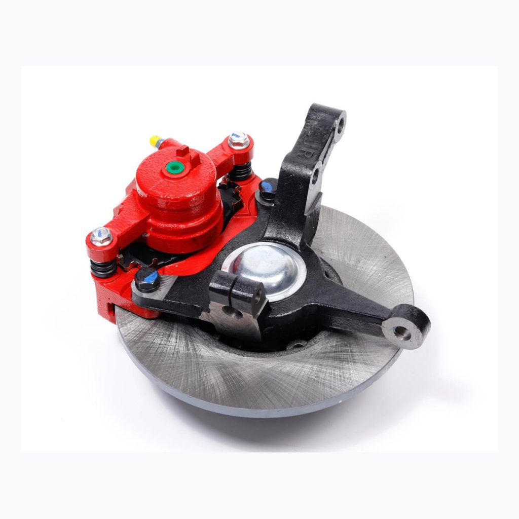 Complete disc and caliper assembly red finish