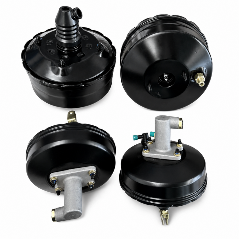 Air brake chambers and booster assemblies front view